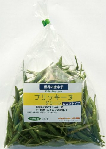 【冷蔵便】国産　生 プリッキーヌ(緑) ロングタイプ(中型) 250g　生鮮品