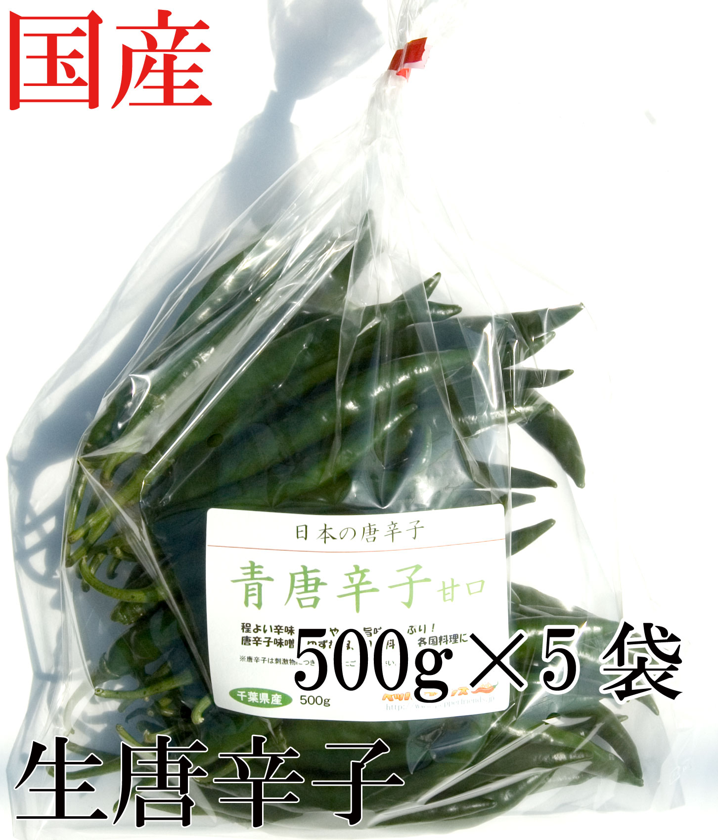 【冷蔵便】国産　生 青唐辛子 甘口 2.5kg　生鮮品